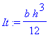 It := 1/12*b*h^3