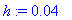 h := .4e-1