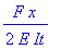 1/2*F/E/It*x