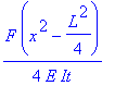 1/4*F/E/It*(x^2-1/4*L^2)