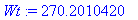 Wt := 270.2010420