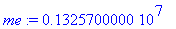 me := 1325700.000