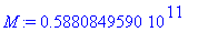 M := .5880849590e11