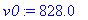 v0 := 828.0
