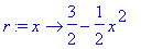 r := x -> 3/2-1/2*x^2