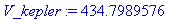 V_kepler := 434.7989576