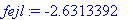 fejl := -2.6313392