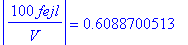 abs(100*fejl/V) = .6088700513