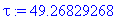 tau := 49.26829268