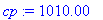 cp := 1010.00