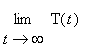 limit(T(t),t = infinity)