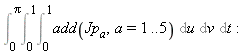 Int(Int(Int(add(Jp[a], a = 1 .. 5), u = 0 .. 1), v = 0 .. 1), t = 0 .. Pi); -1