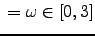 $ {}=\omega\in[0,3]$